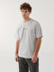 Crew Neck Short Sleeve Printed Combed Cotton Men's T-shirt